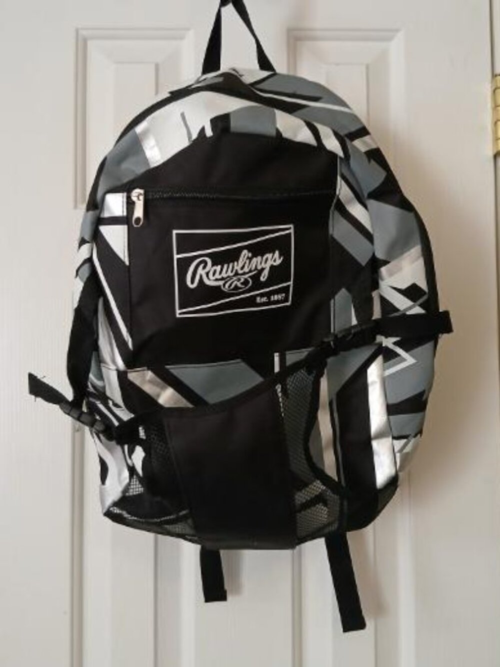Rawlings black and white backpack with lots of storage